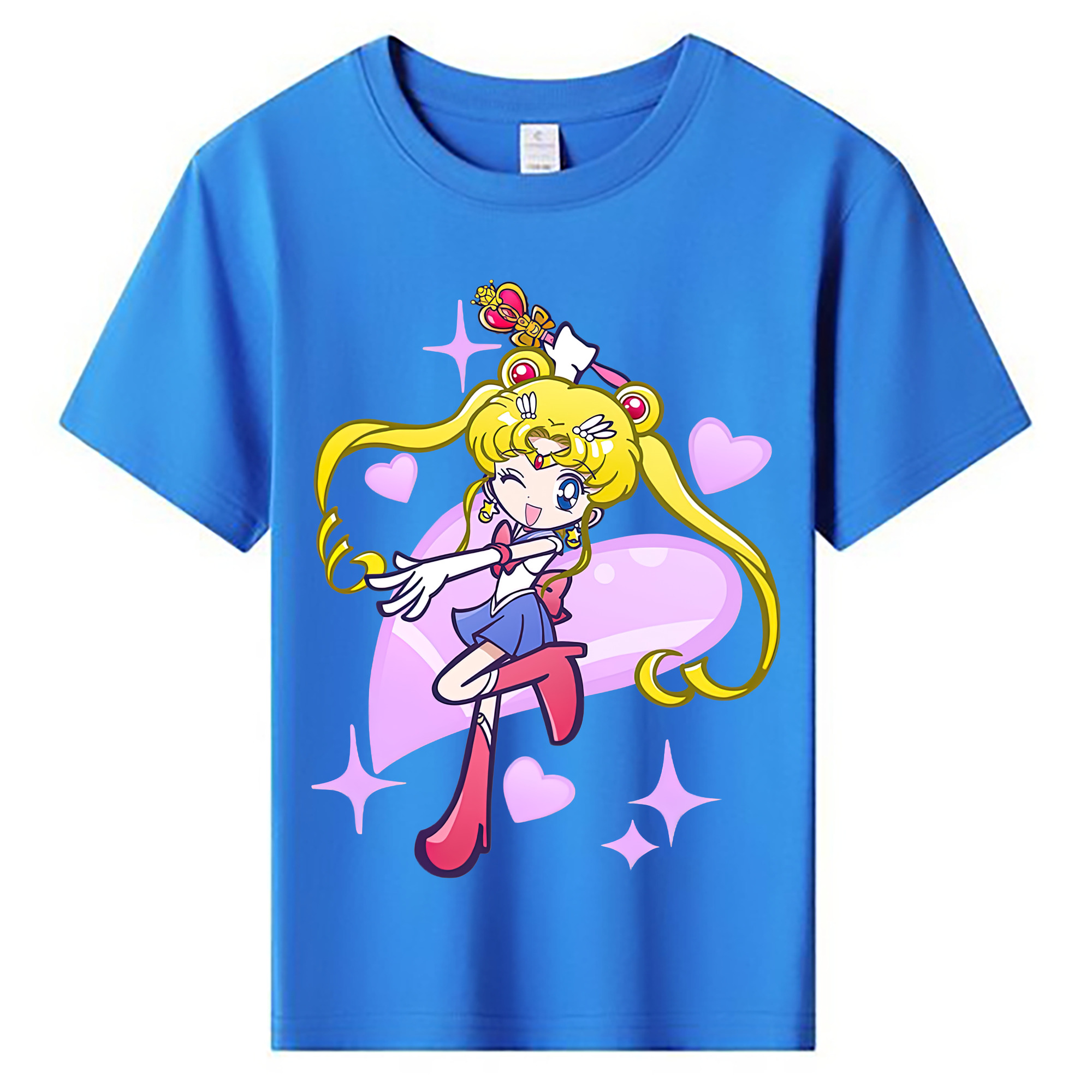 （画像用） 美少女戦士セーラームーン 月野 うさぎ つきの うさぎ Sailor Moon Tsukino Usagi 綿100％キッズTシャツ（フロントプリント）